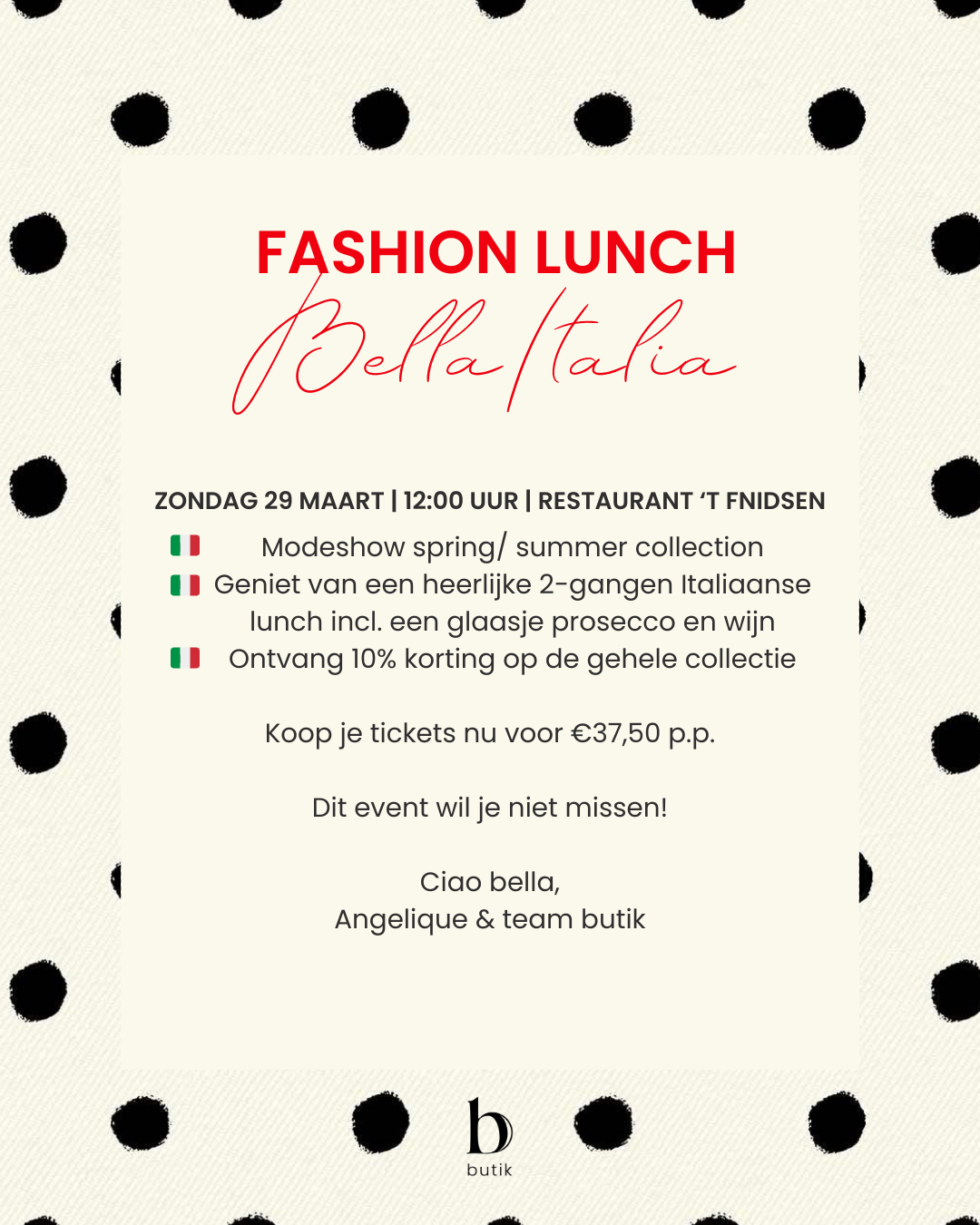 BELLA ITALIA | FASHION LUNCH