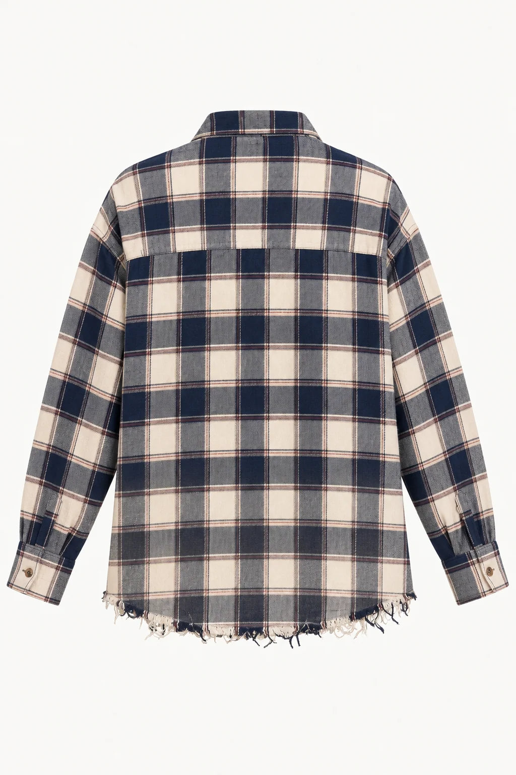 Cutaway Bleached Flannel Shirt - Cream