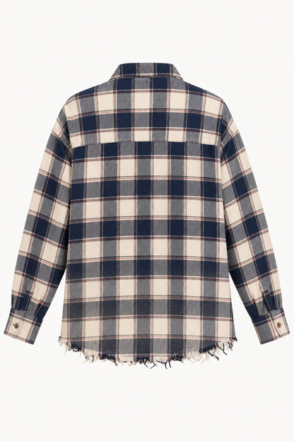 Cutaway Bleached Flannel Shirt - Cream