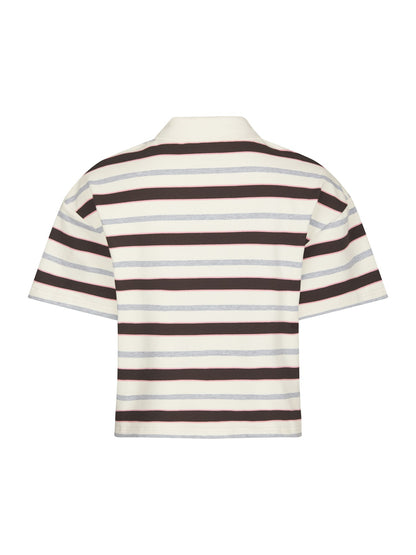 Vennera Triple Stripe Polo Tee - Grey