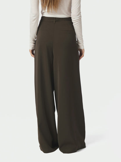 Eddina Woven Pants - Dark Brown