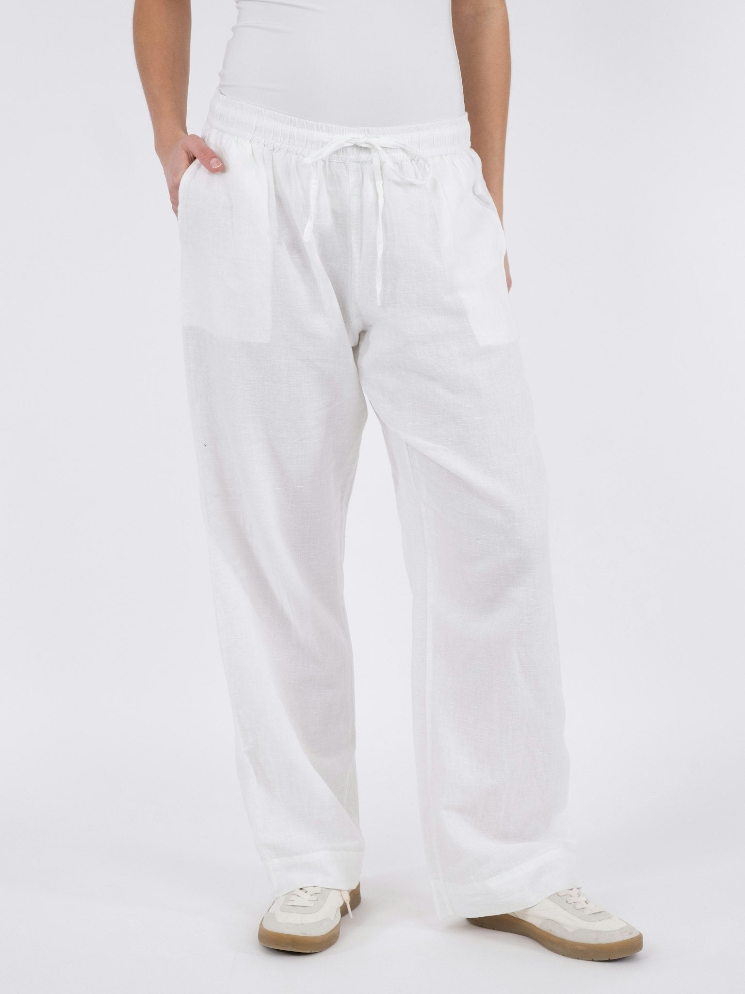 Sonar Linen Pants - White