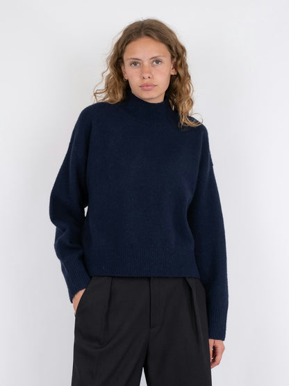 Paulina Knit Blouse - Navy