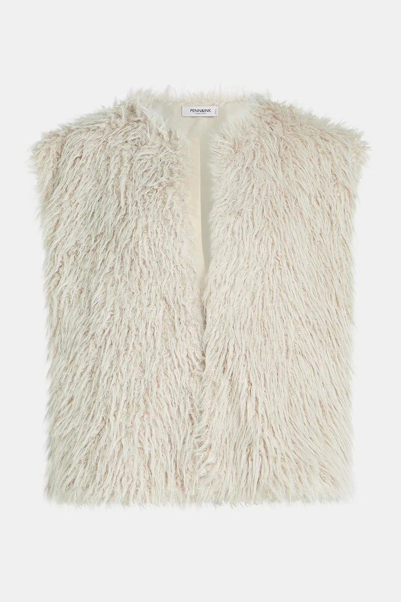 W25C280 waistcoat - Naturel