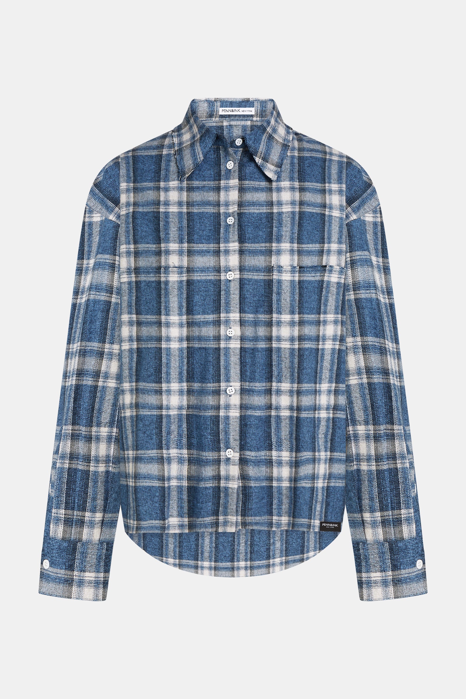 W26C421 Blouse - Blue Check