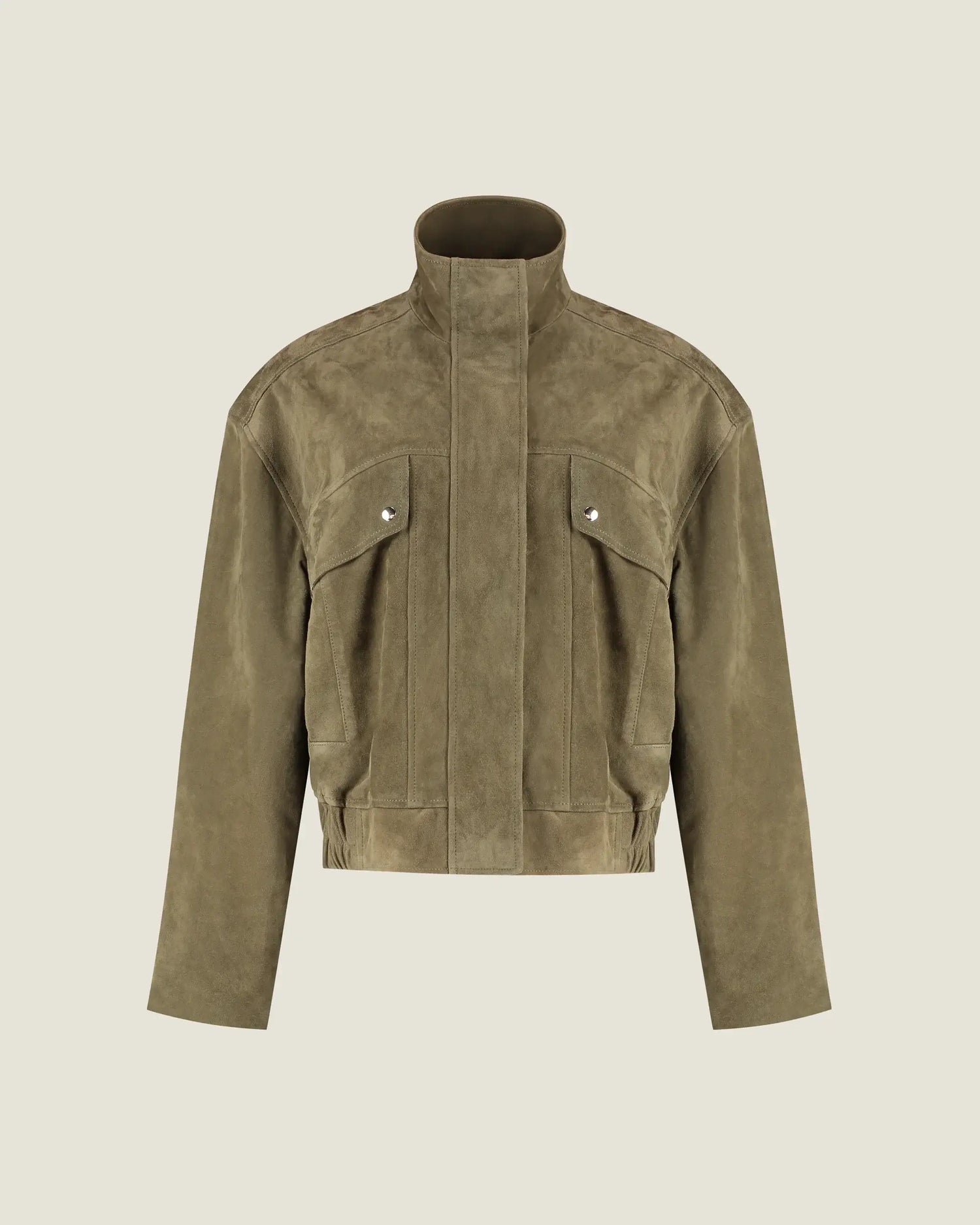 Beccy Suede Jacket - Khaki