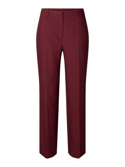 SLFRita MW Wide Pant Mel - Tawny Port Mel.