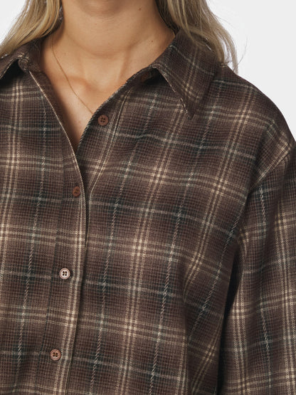 PRE-ORDER | Jaylin Flannel Check Shirt - Dark Taupe | LEVERING  EIND OKT / BEGIN NOV