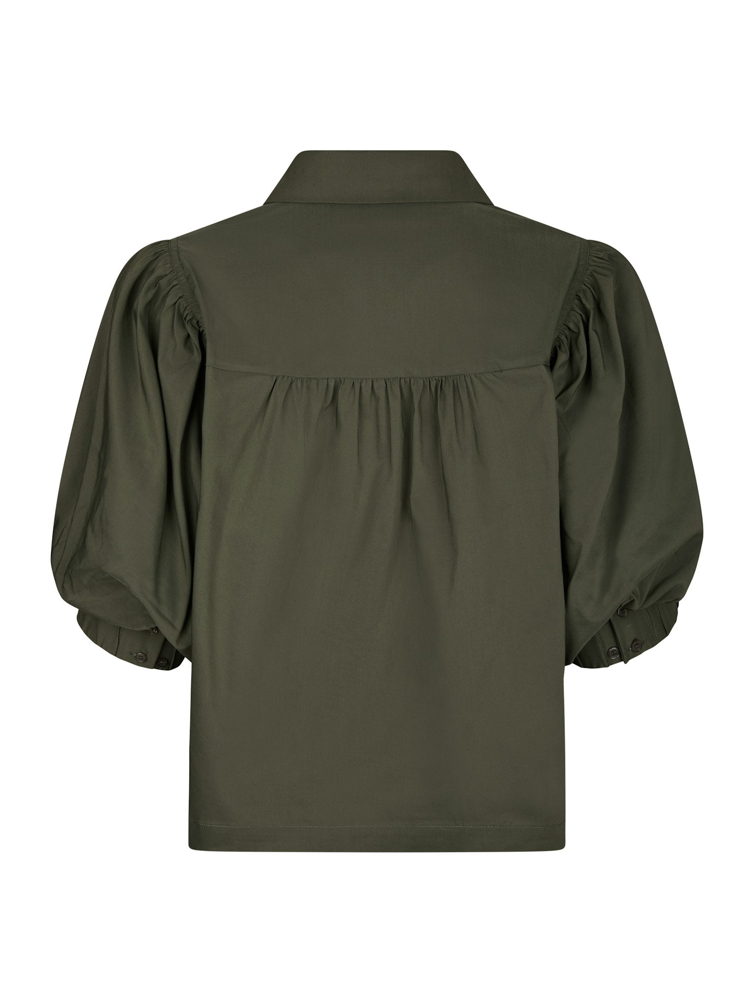 Etta Poplin Shirt - Army