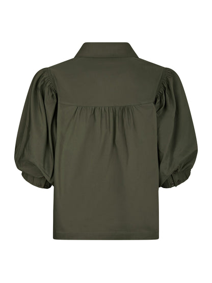 Etta Poplin Shirt - Army