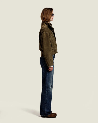Beccy Suede Jacket - Khaki