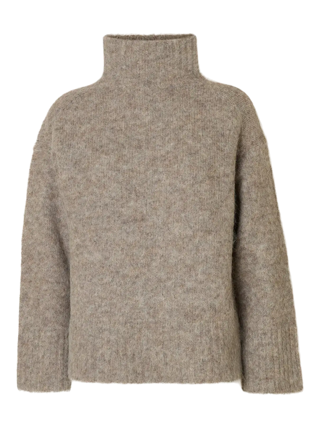 SLFGabriella LS Knit High Neck - Steel Gray Mel.