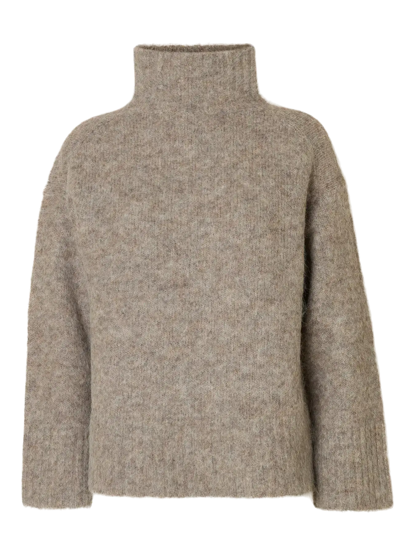 SLFGabriella LS Knit High Neck - Steel Gray Mel.