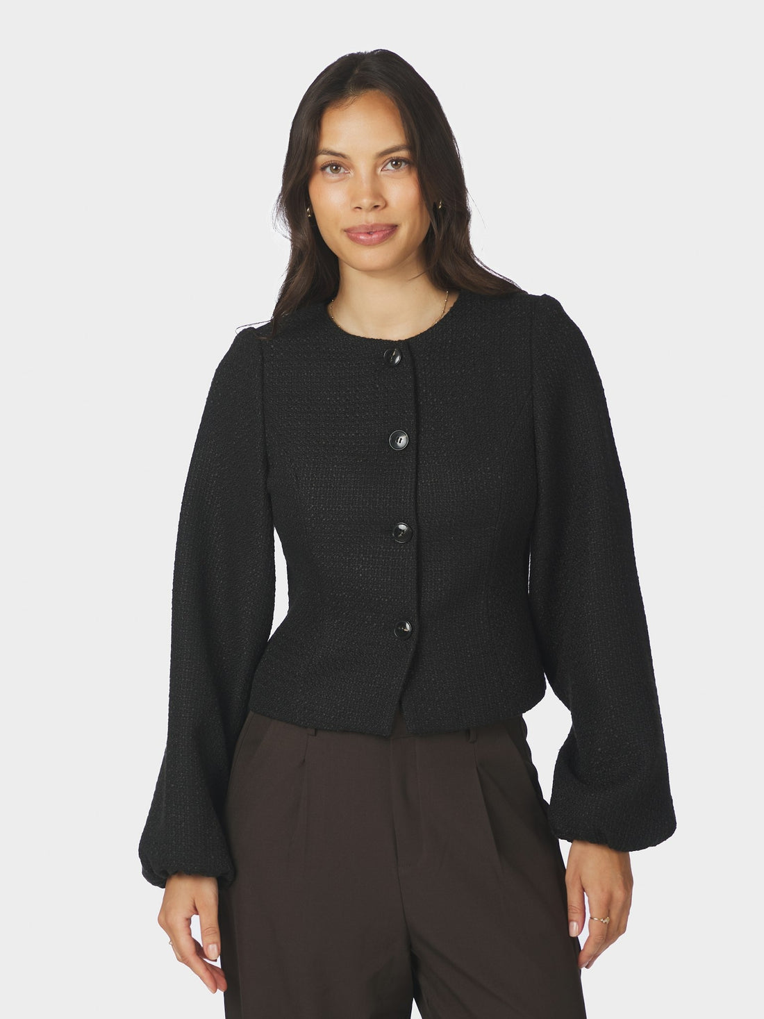 Junette Boucle Jacket - Black