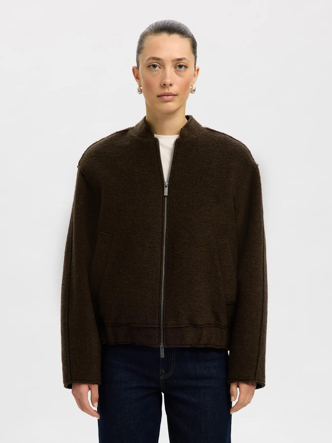 SLFreign Wool Blend Bomber Jacket - Delicioso