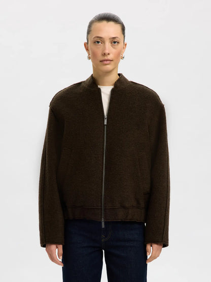 SLFreign Wool Blend Bomber Jacket - Delicioso