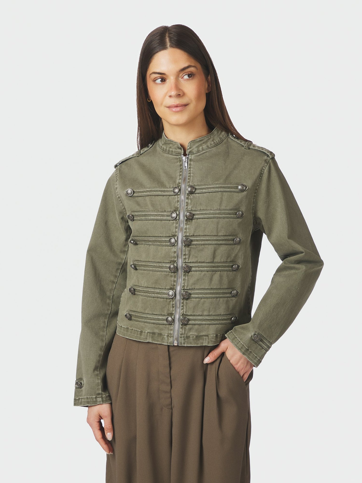 Sivena Denim Jacket - Army
