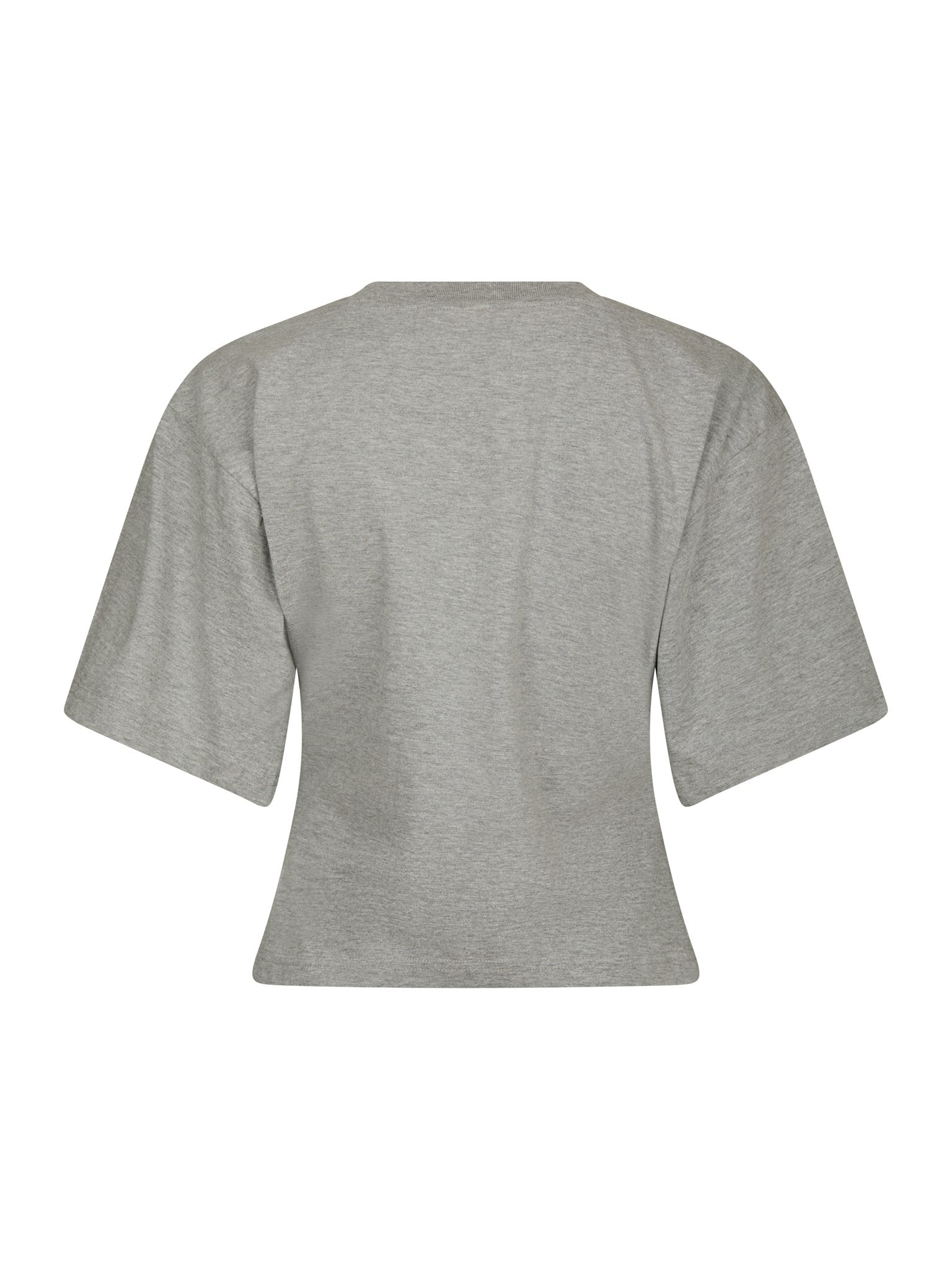 Asha Boxy Tee - Grey Melange