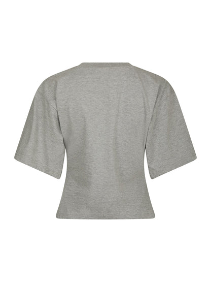 Asha Boxy Tee - Grey Melange