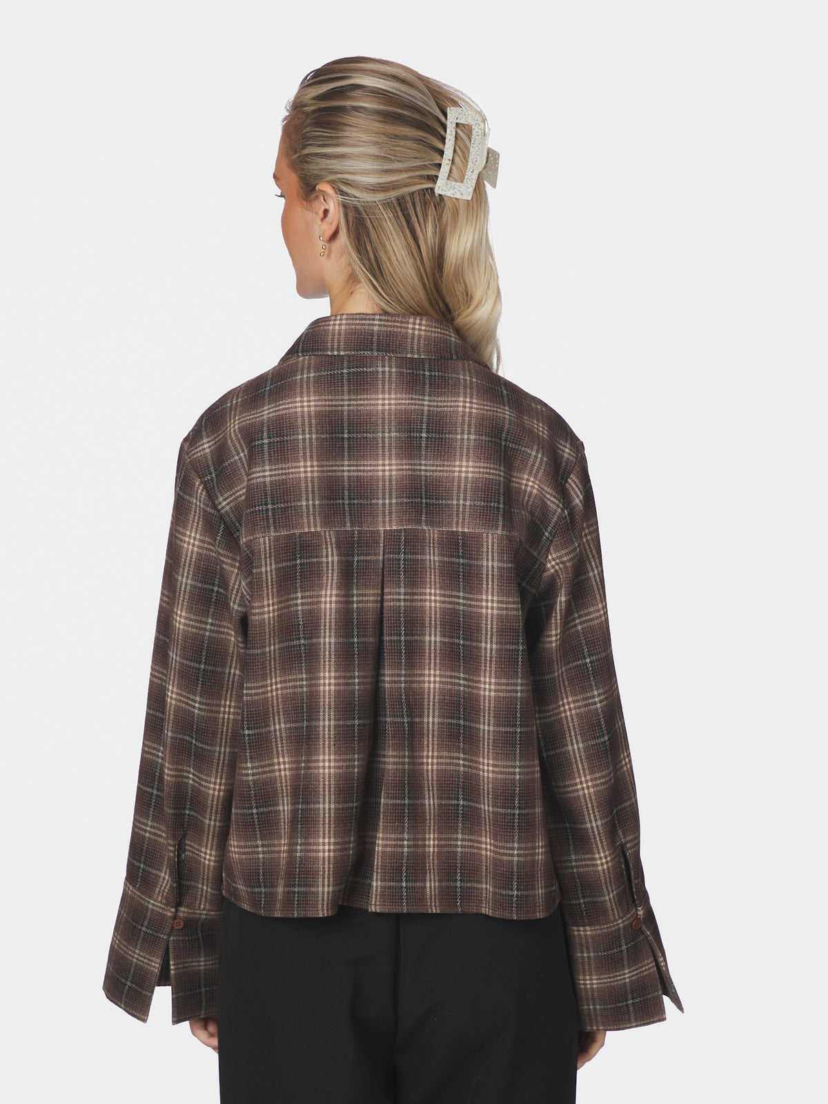 PRE-ORDER | Jaylin Flannel Check Shirt - Dark Taupe | LEVERING  EIND OKT / BEGIN NOV