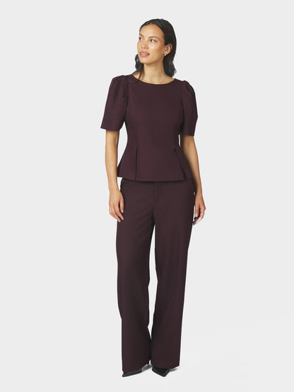 Mellisana Structure Blouse - Chocolate Plum