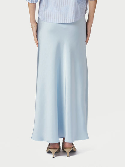 Vicky Heavy Sateen Skirt - Light Blue