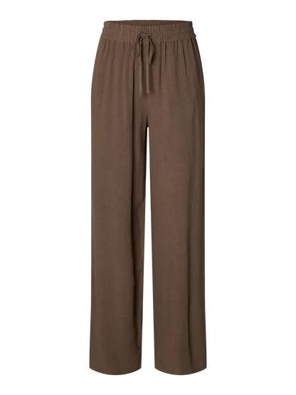 SLFviva - Gulia HW Long Sun Pant - Chocolate Chip