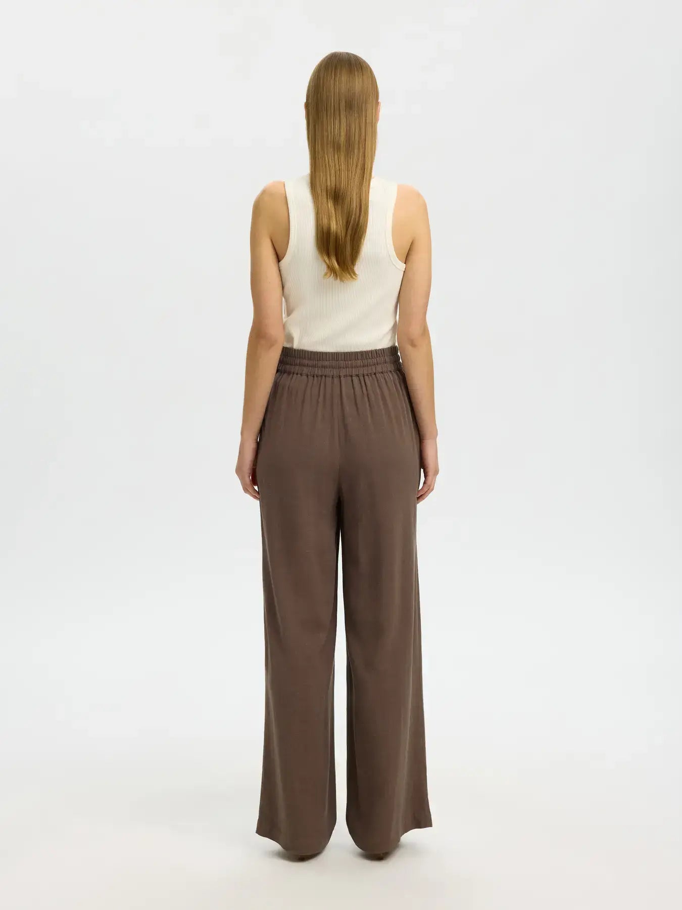 SLFviva - Gulia HW Long Sun Pant - Chocolate Chip