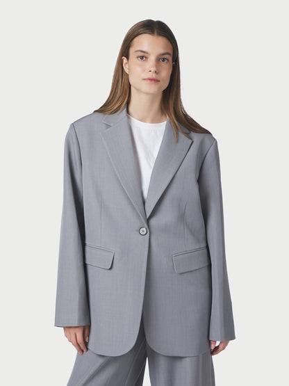 Aarielle Structure Blazer - Grey Melange