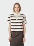 Vennera Triple Stripe Polo-T-Shirt – Grau