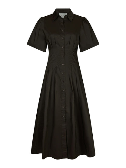 Baia Poplin Dress - Chocolate Brown