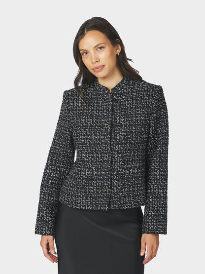 Denisa Boucle Jacket - Black