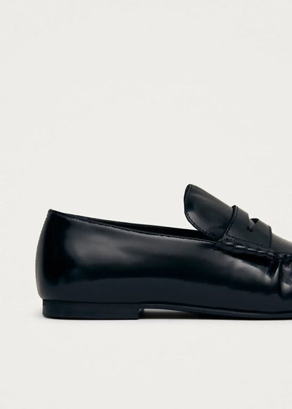 Aven Leather Loafers - Black