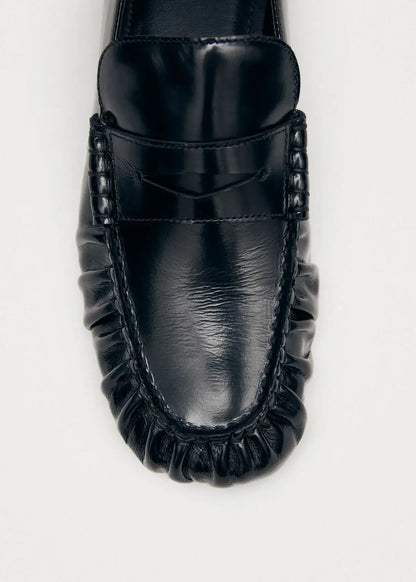 Aven Leather Loafers - Black