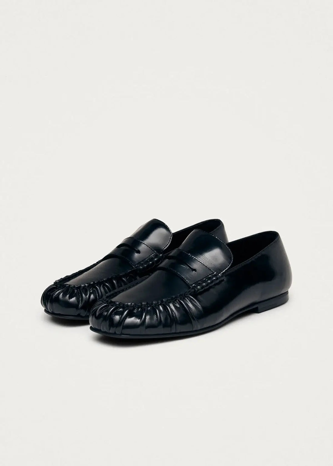 Aven Leather Loafers - Black