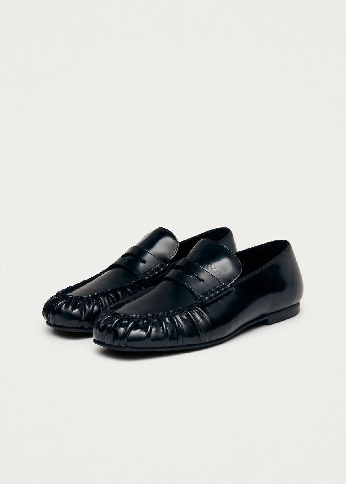 Aven Leather Loafers - Black