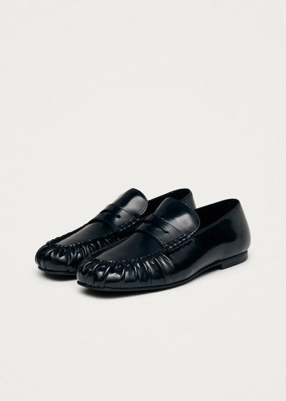 Aven Leather Loafers - Black