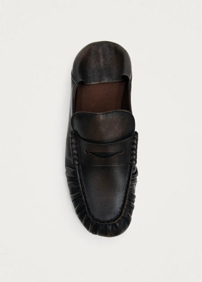 Aven Leather Loafers - Vintage Effect Brown