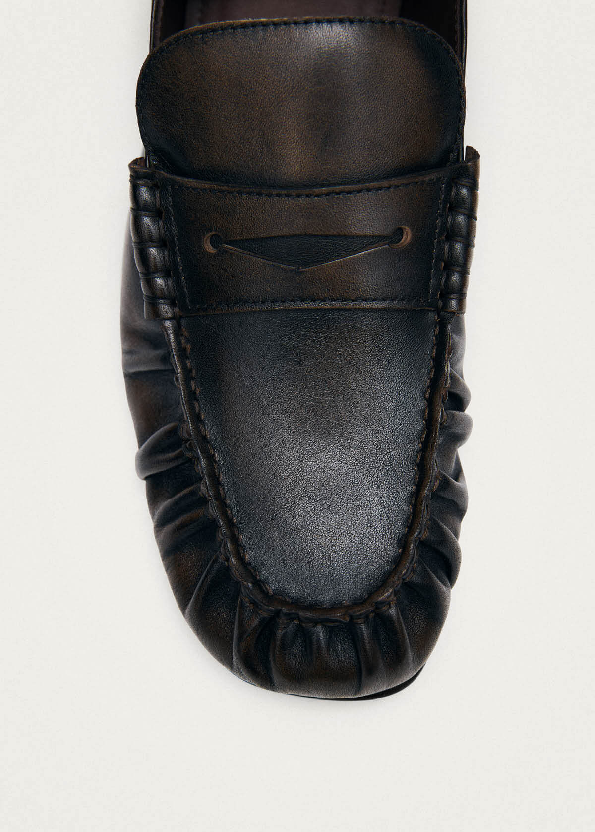 Aven Leather Loafers - Vintage Effect Brown