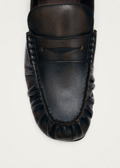 Aven Leather Loafers - Vintage Effect Brown