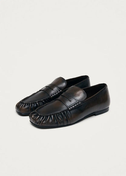 Aven Leather Loafers - Vintage Effect Brown