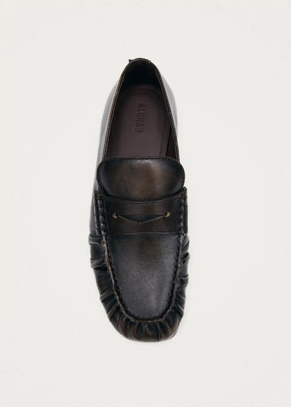 Aven Leather Loafers - Vintage Effect Brown