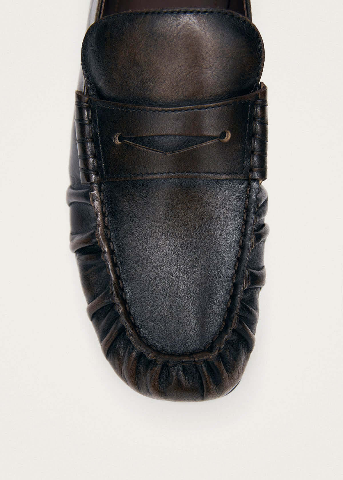 Aven Leather Loafers - Vintage Effect Brown