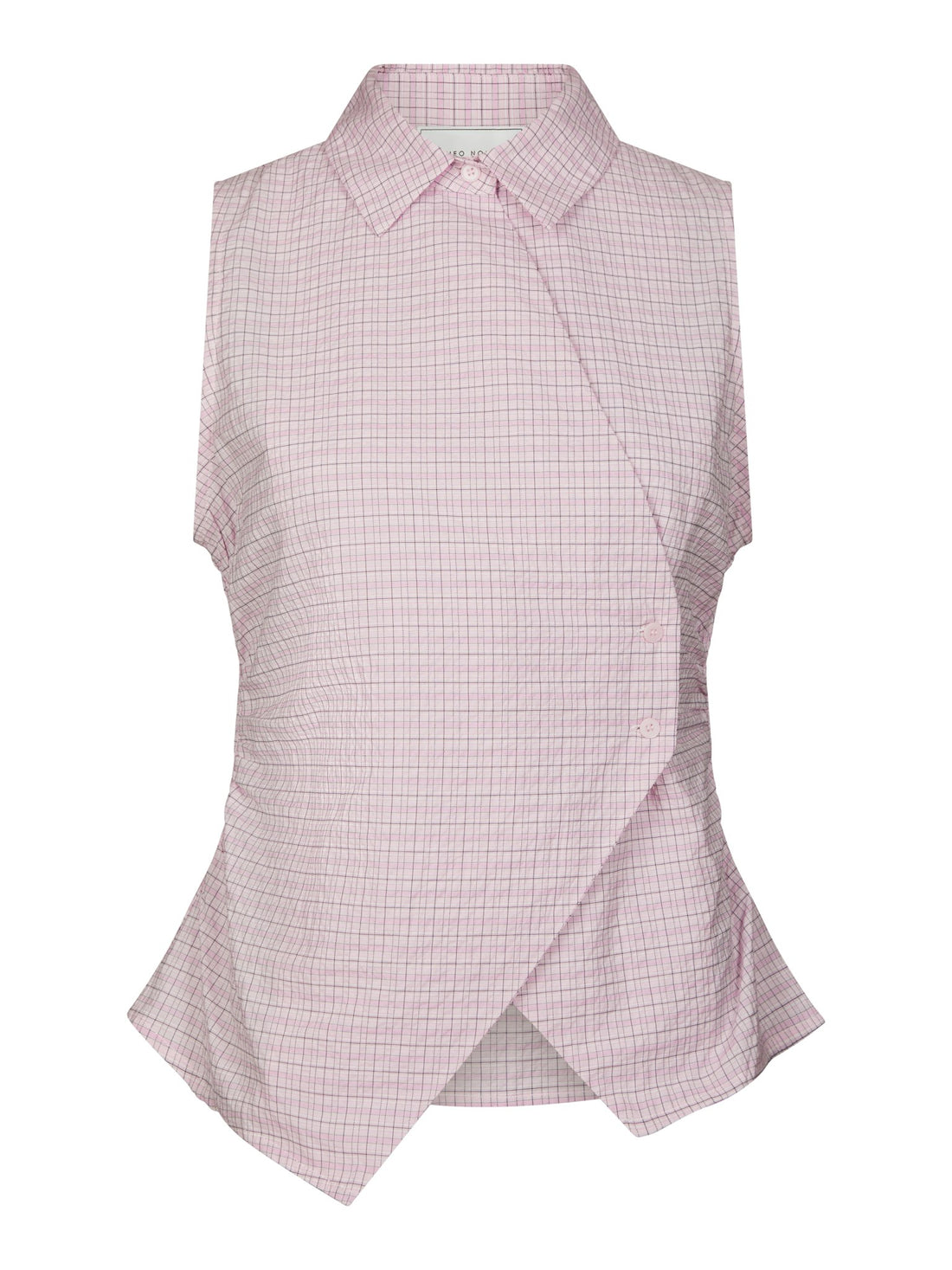 Celest Check Top - Light Pink