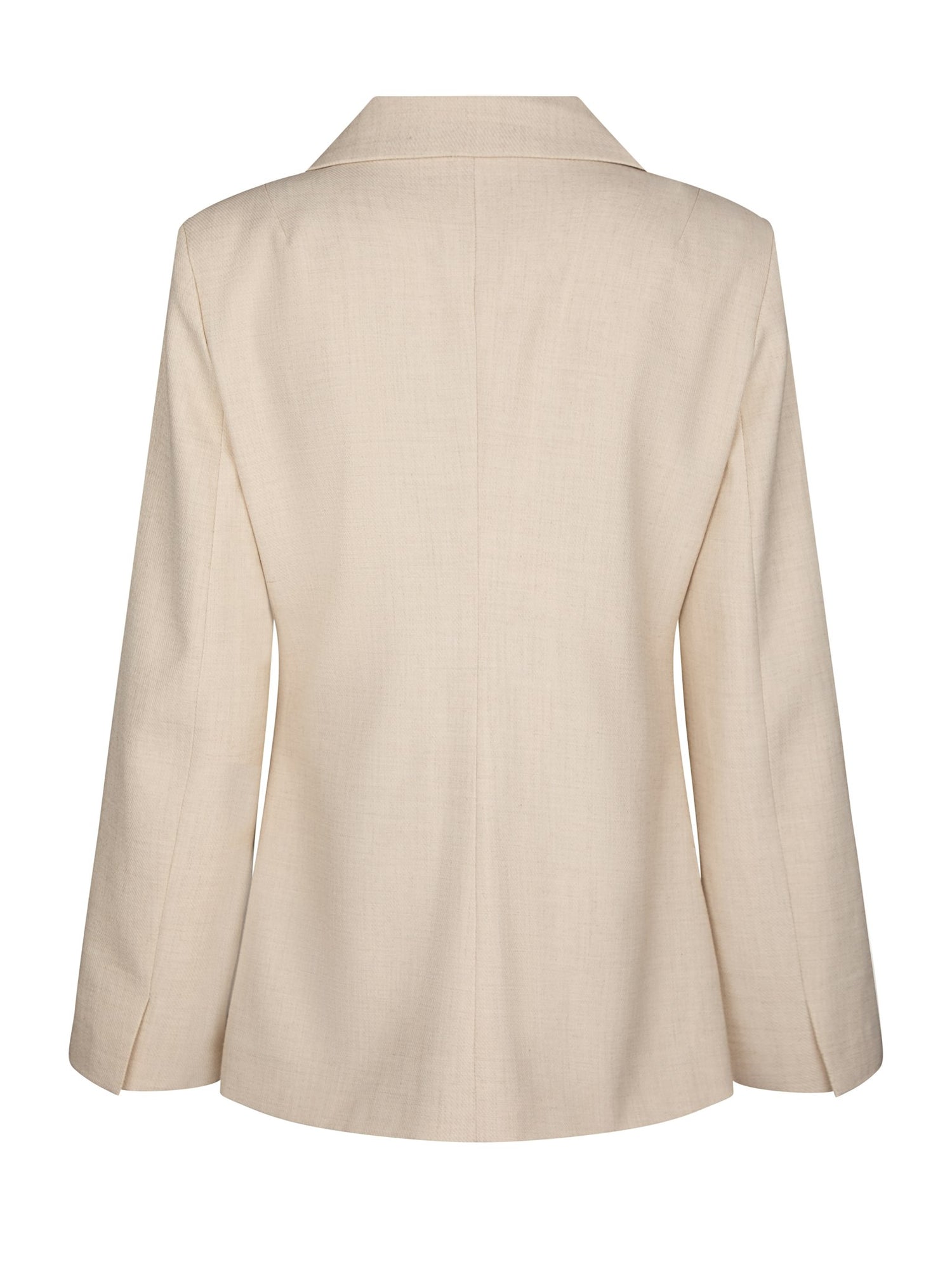 Carmia Melange Tie Blazer - Beige Melange