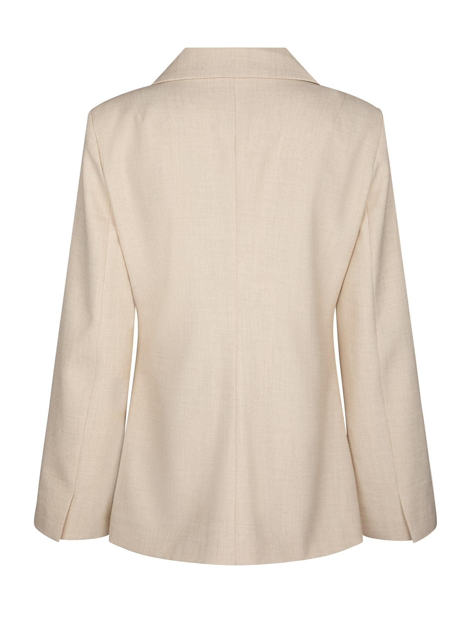 Carmia Melange Tie Blazer - Beige Melange