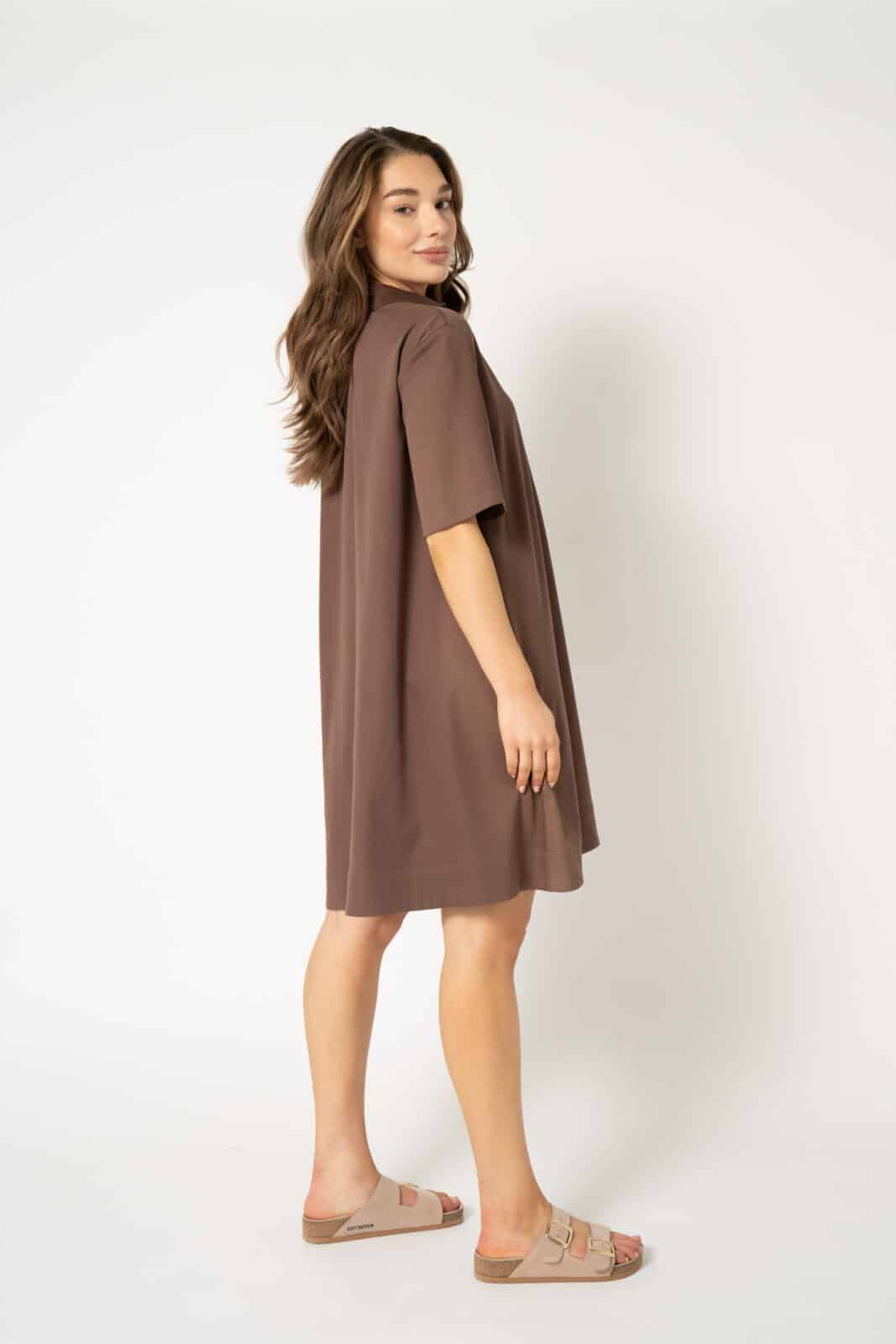 Beyza Dress - Warm Brown