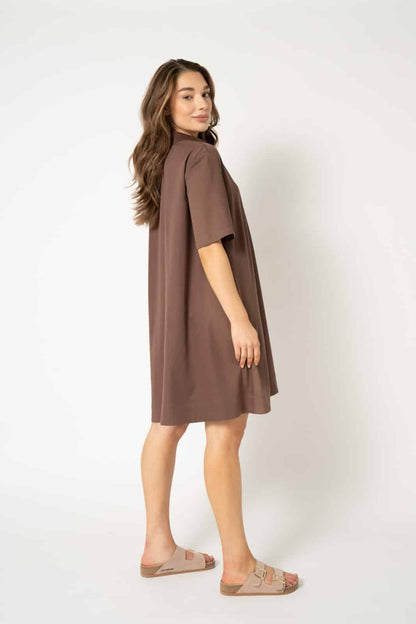 Beyza Dress - Warm Brown