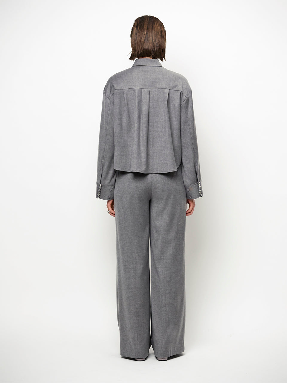 Biaxa Faltenhose – Granitgrau Meliert