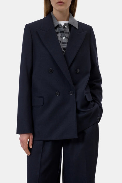 Taillierter Zweireiher-Blazer - Dark Night